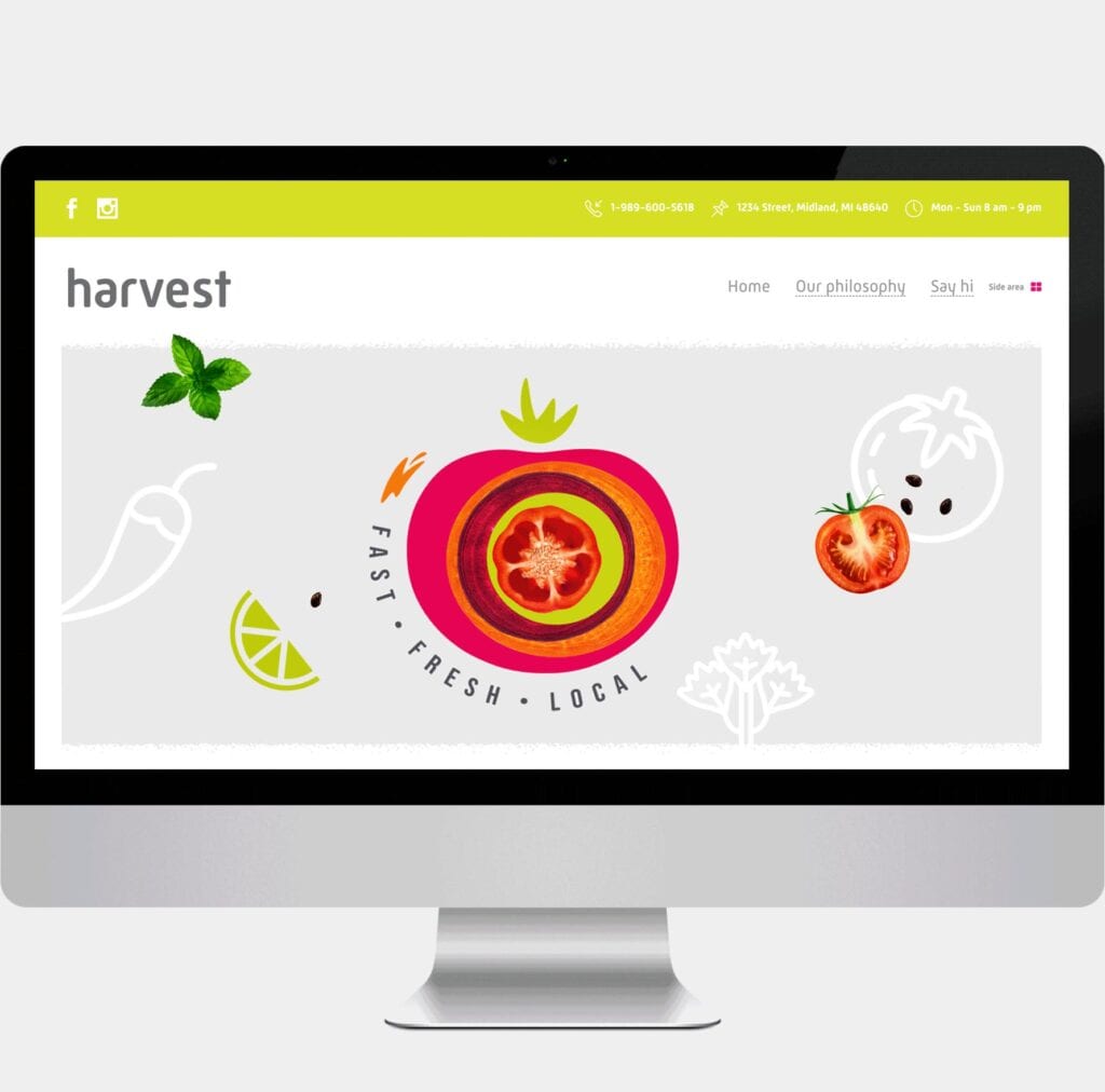 wd HarvestRestaurant website