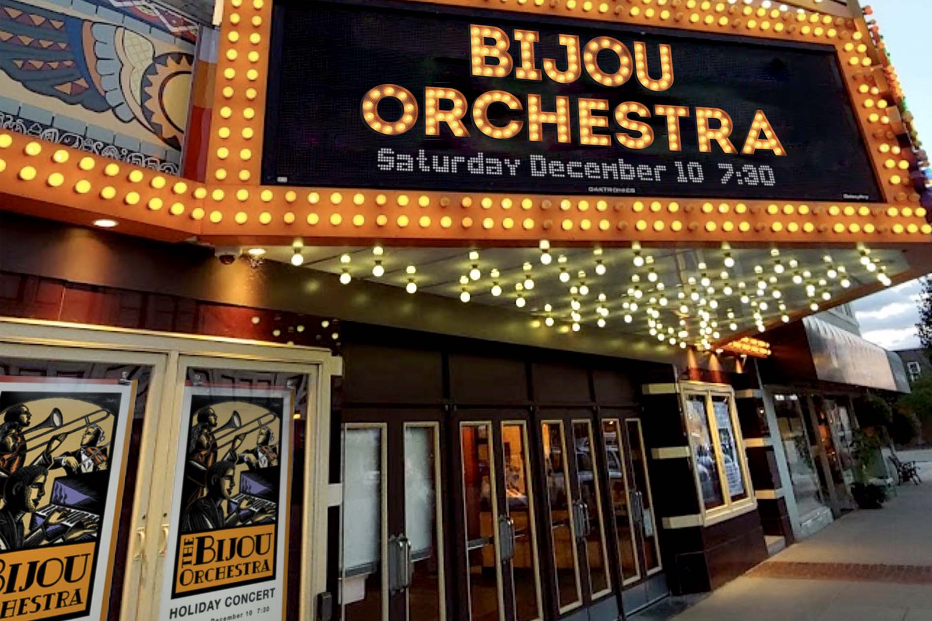 ip Bijou Orchestra BayCity logo mockup by design direction llc