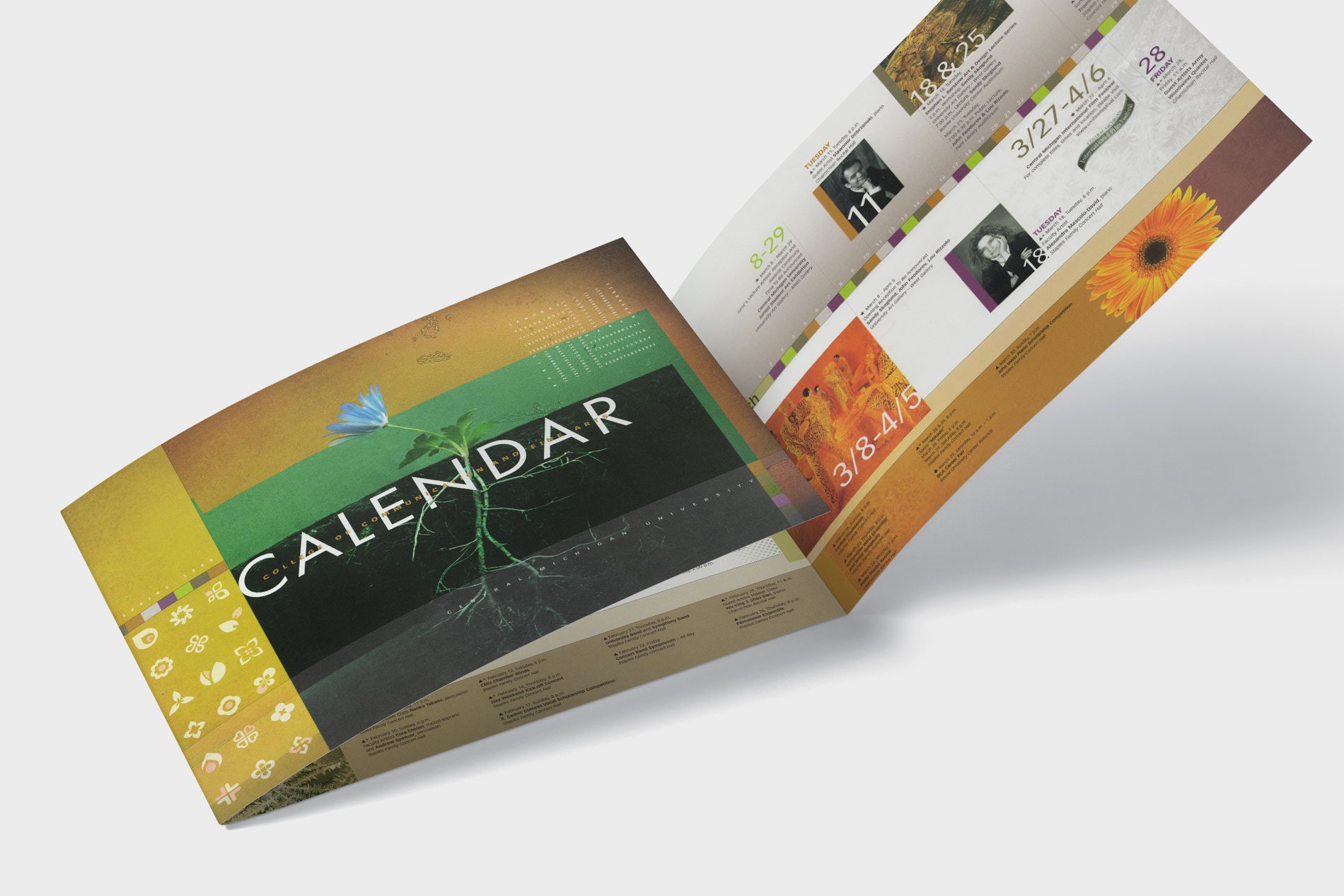 ip CMU Central Michigan University literature calendar front mockup by Design Direction ClarkMost