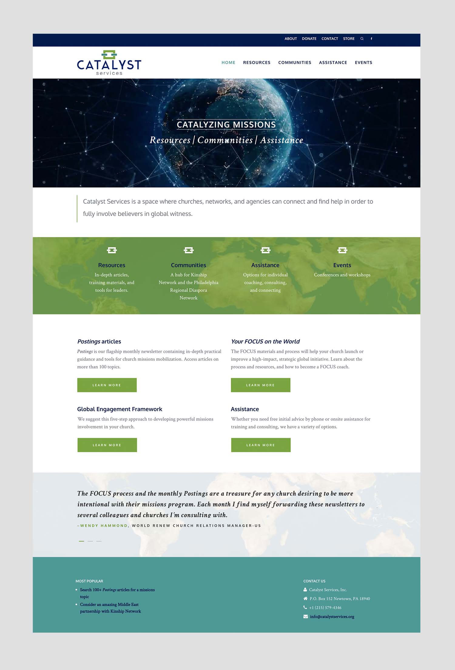 ip Catalyst website resources pages mockup by Design Direction llc