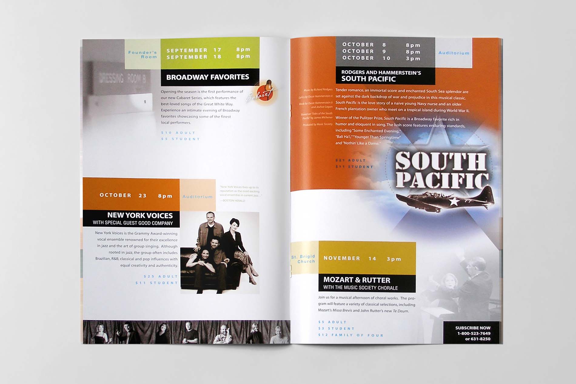 ip Music Society Midland Center for the Arts season catalog spread 2 mockup by Design Direction