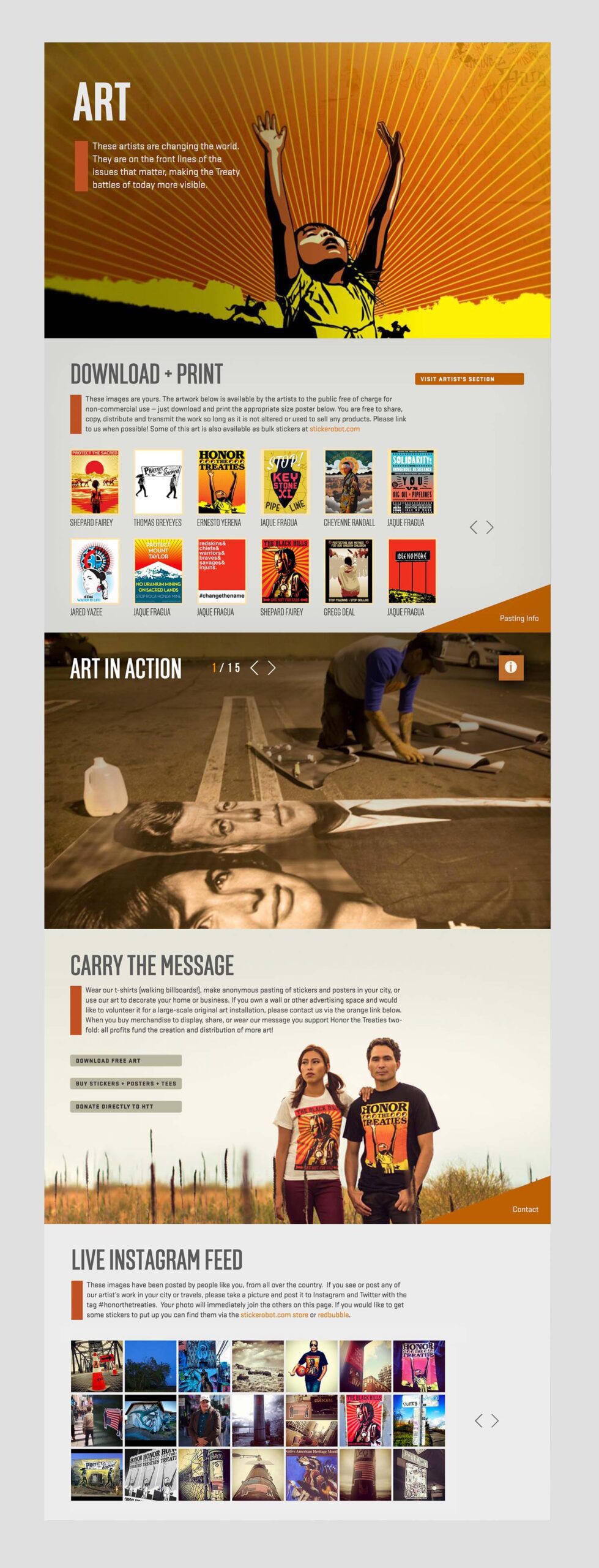 ip honor the treaties website art section design by Design Direction llc scaled