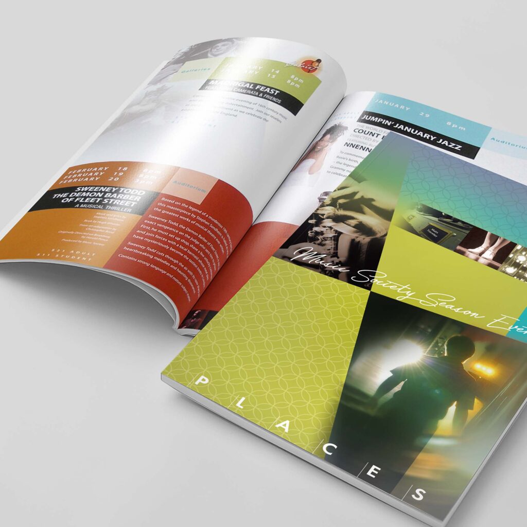 pm Music Society Midland Center for the Arts season catalog by Design Direction