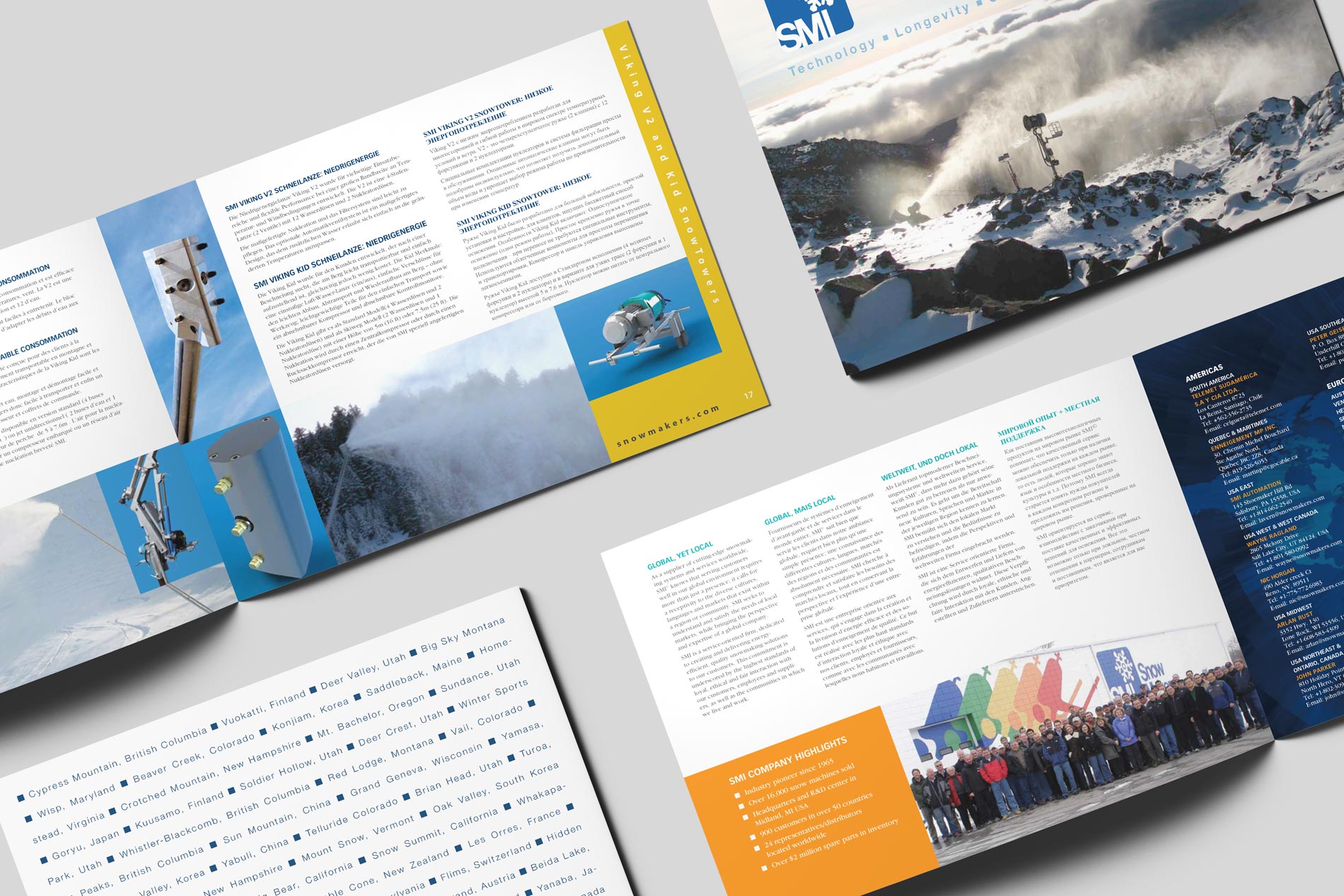ip SMI SnowMakers corporate literature mockup by Design Direction