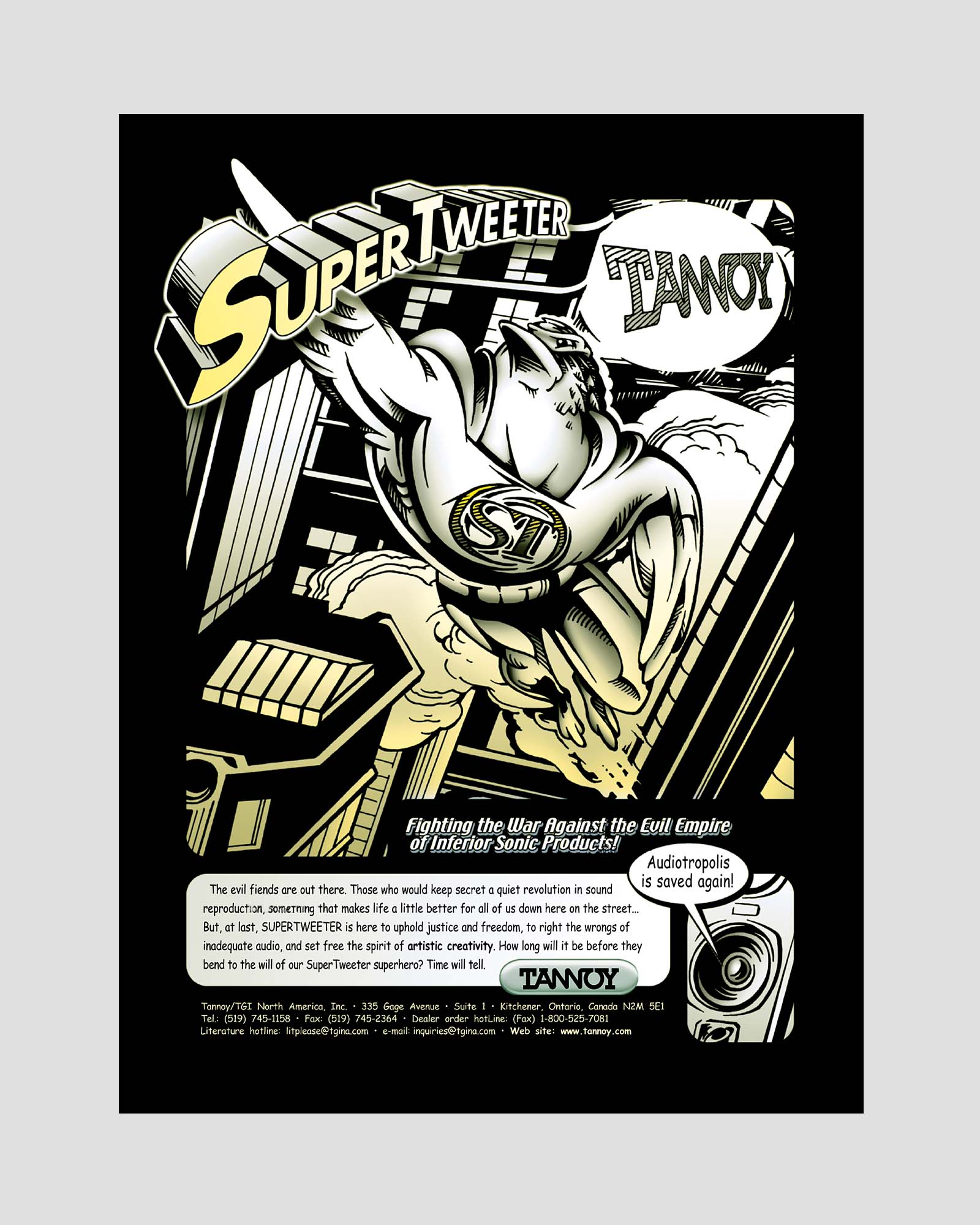 ip Tannoy Supertweet Ad illustration by Design Direction