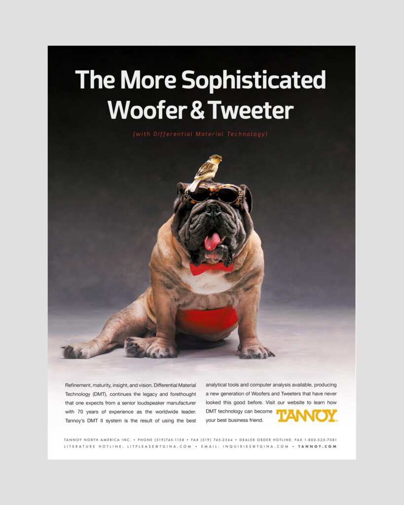 ip tannoy advertising photography retouching woofer tweeter ad by design direction ClarkMost