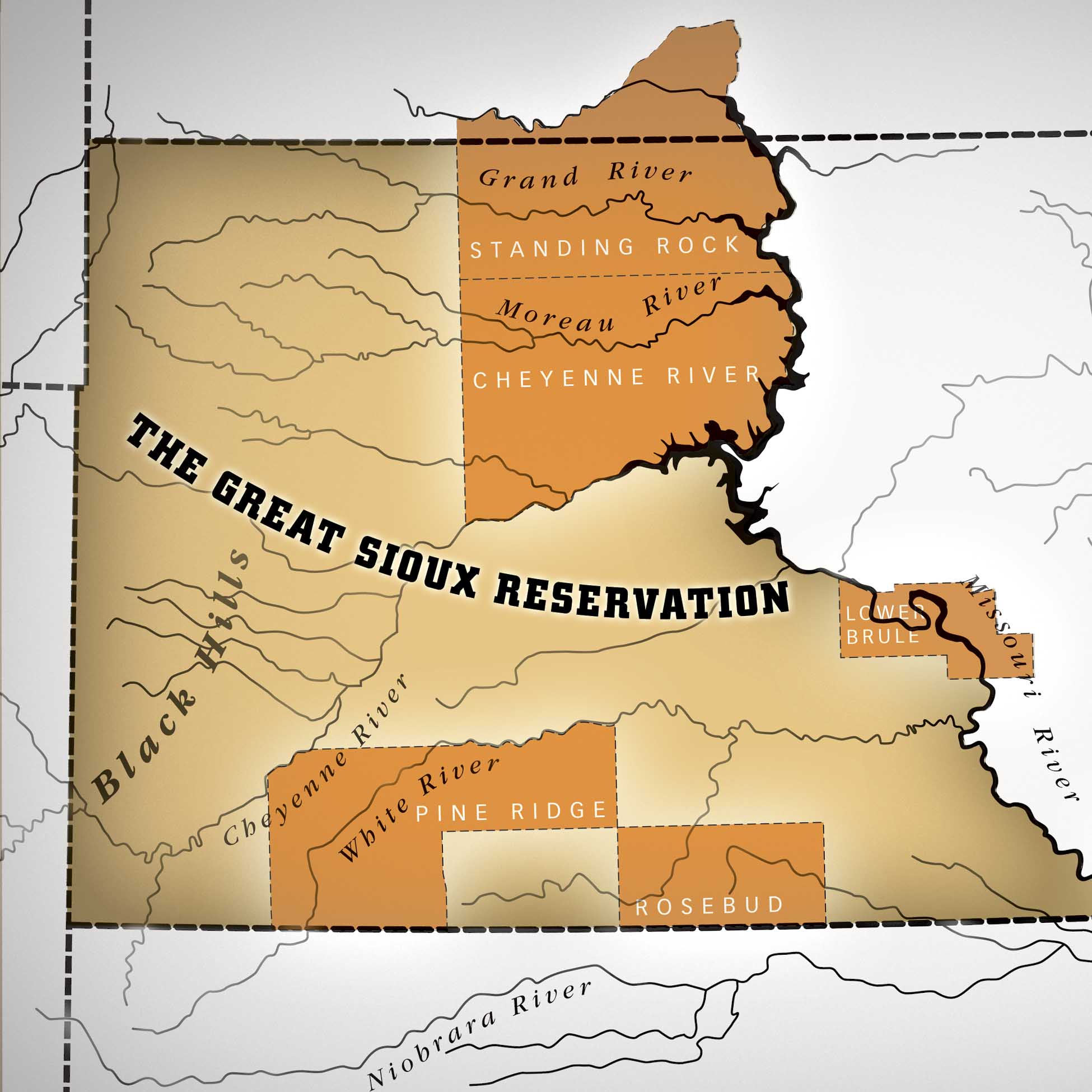 ip Pine Ridge Story Sioux website great sioux reservation map by Design Direction llc clark most